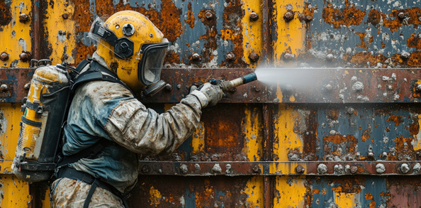 Mise à blanc des métaux rouillés