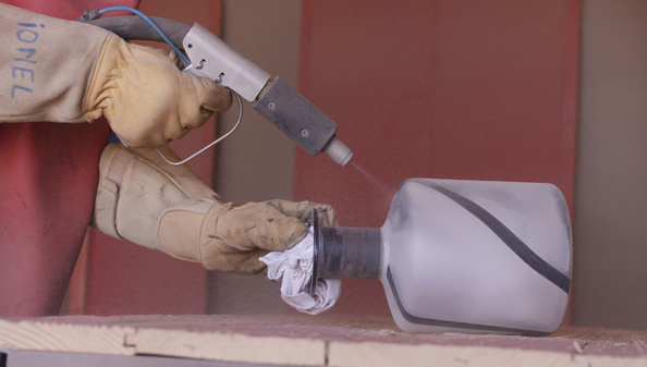 Décapage doux : gravure sur verre